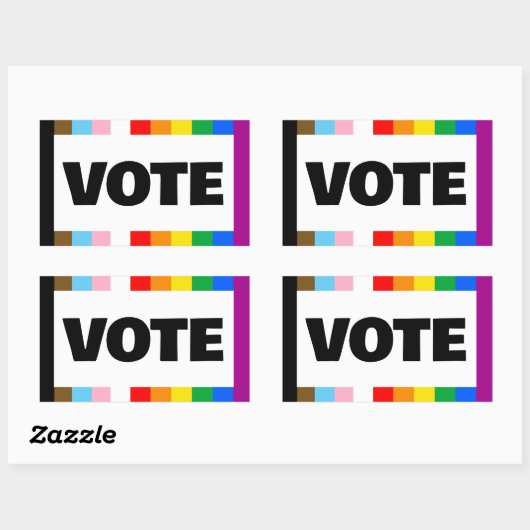 Abstimmung über LGBTQ+-Rechte Rechteckiger Aufkleber (Blatt)