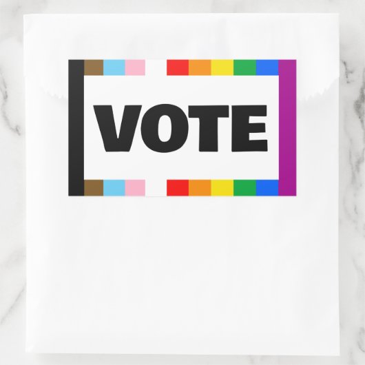 Abstimmung über LGBTQ+-Rechte Rechteckiger Aufkleber (Tasche)
