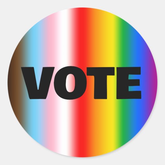 Abstimmung über LGBTQ+-Rechte Runder Aufkleber (Vorderseite)