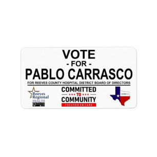 Abstimmung über Pablo Carrasco Adressaufkleber