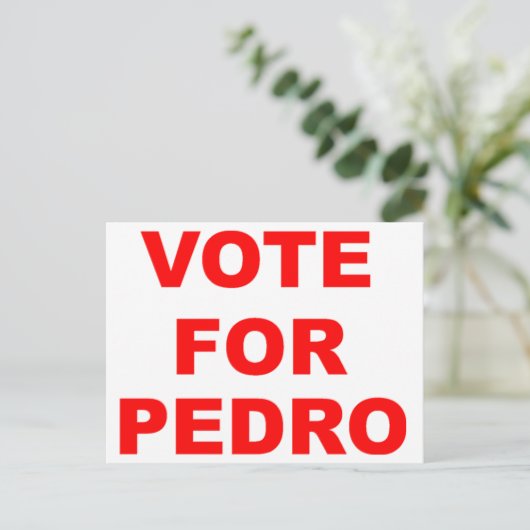 Abstimmung über Pedro Postkarte (Stehend Vorderseite)