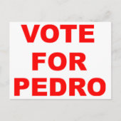 Abstimmung über Pedro Postkarte (Vorderseite)