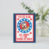 Abstimmung über Pit Bull Postkarte (Stehend Vorderseite)