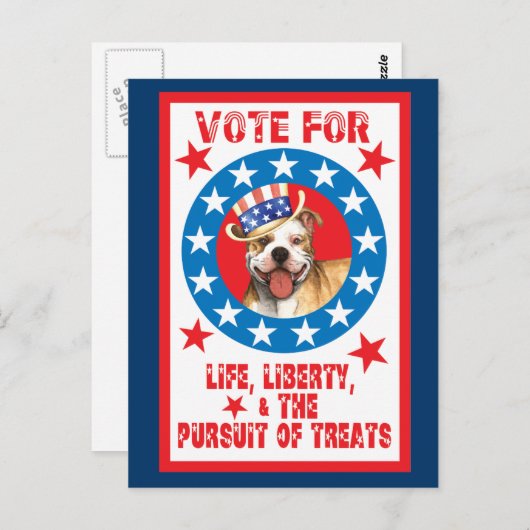 Abstimmung über Pit Bull Postkarte (Vorne/Hinten)