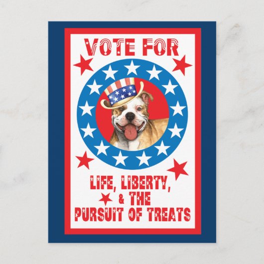 Abstimmung über Pit Bull Postkarte (Vorderseite)