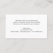 Abstimmung über politische Kandidaten Visitenkarte (Rückseite)