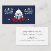 Abstimmung über politische Kandidaten Visitenkarte (Vorne/Hinten)