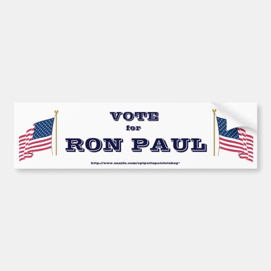 Abstimmung über Ron Paul Autoaufkleber (Vorne)