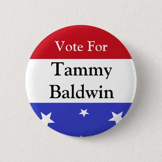 Abstimmung über Tammy Baldwin Button (Vorderseite)