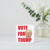Abstimmung über Trump Quadratische Visitenkarte (Stehend Vorderseite)