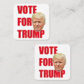 Abstimmung über Trump Quadratische Visitenkarte (Vorne/Hinten)