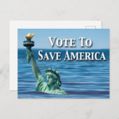 Abstimmung, um Amerika diese Wahl Retten Postkarte (Vorne/Hinten)