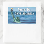 Abstimmung, um Amerika diese Wahl Retten Rechteckiger Aufkleber (Tasche)