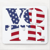 ABSTIMMUNG "V O T E" mit US-FLAG