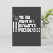 Abstimmung verhindert unerwünschte Präsidentschaft Einladung (Stehend Vorderseite)
