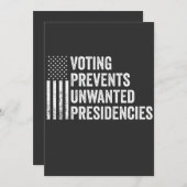 Abstimmung verhindert unerwünschte Präsidentschaft Einladung (Vorne/Hinten)