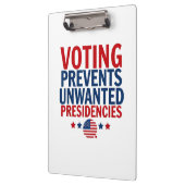 Abstimmung verhindert unerwünschte Präsidentschaft Klemmbrett (Links)