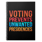 Abstimmung verhindert unerwünschte Präsidentschaft Notizblock (Vorderseite)