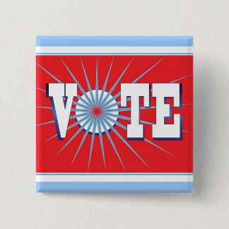 ABSTIMMUNG Wahl-Knopf - Quadrat/Rot Button