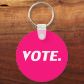 Abstimmung - weiß, heiß rosa, magenta, fuchsia schlüsselanhänger (Vorderseite)