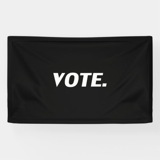 "Abstimmung", weiße Buchstaben, schwarzer Hintergr Banner (Horizontal)