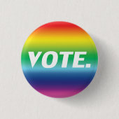 "Abstimmung" weiße Buchstaben, Stolz lgbtq lgbt Re Button (Vorderseite)