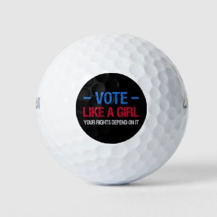 Abstimmung wie ein Mädchen, auf das Ihre Rechte an Golfball