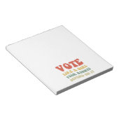 Abstimmung wie ein Mädchen Ihre Rechte hängen davo Notizblock (angewinkelt)