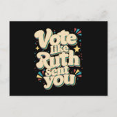 Abstimmung wie Ruth schickte dir Uterus Feminist L Postkarte (Vorderseite)