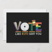 Abstimmung wie Ruth Sent you Gavel Feminists LGBbt Einladung (Vorderseite)