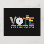 Abstimmung wie Ruth Sent you Gavel Feminists LGBbt Postkarte (Vorderseite)