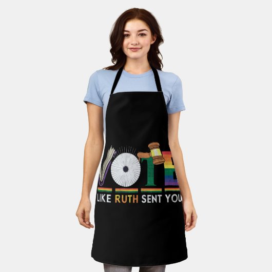 Abstimmung wie Ruth Sent you Gavel Feminists LGBbt Schürze (Getragen)