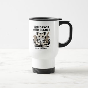 Abstimmungen: Cast With Bedauern Cat Political Ref Reisebecher