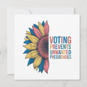 Abstimmungen verhindern unerwünschte Präsidentscha Dankeskarte (Rückseite)