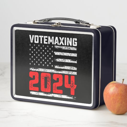 AbstimmungMaxing 2024 Trump Präsidentschaftswahl Metall Brotdose (Beispiel)