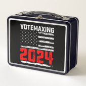 AbstimmungMaxing 2024 Trump Präsidentschaftswahl Metall Brotdose (Vorderseite)