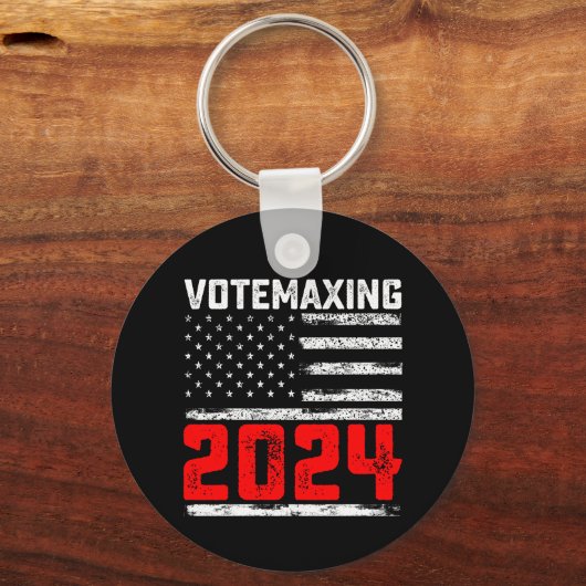 AbstimmungMaxing 2024 Trump Präsidentschaftswahl Schlüsselanhänger (Vorderseite)
