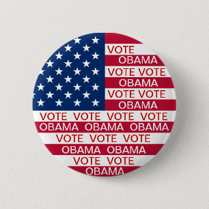 Abstimmungobama-Flagge Button