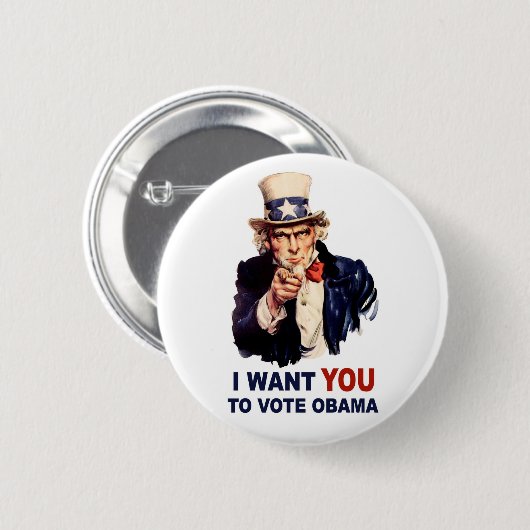 Abstimmungobama-Knopf Button (Vorne & Hinten)