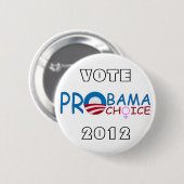 AbstimmungproObamaprowahl im Jahre 2012 Button (Vorne & Hinten)