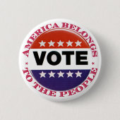 Abstimmungs-Amerika-Knopf Button (Vorderseite)
