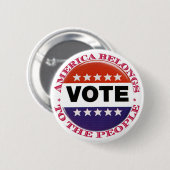 Abstimmungs-Amerika-Knopf Button (Vorne & Hinten)