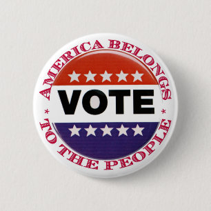Abstimmungs-Amerika-Knopf Button