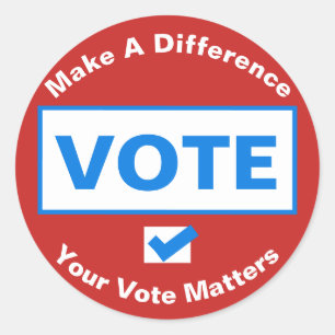 Abstimmungs-Aufkleber Runder Aufkleber