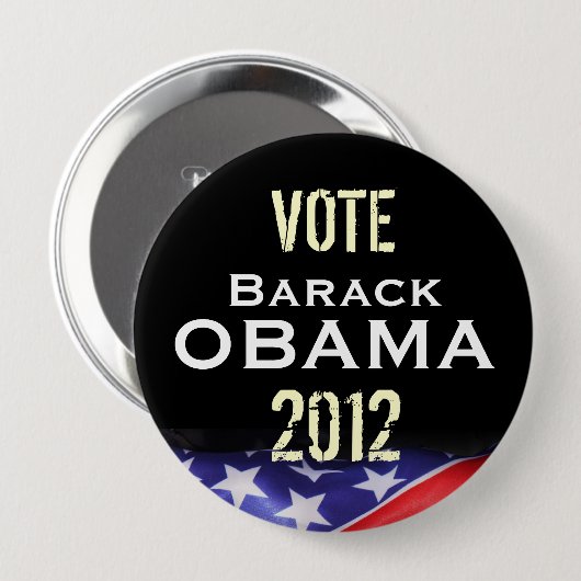 Abstimmungs-Barack Obama 2012 Kampagnen-Knopf Button (Vorne & Hinten)