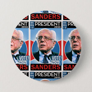 Abstimmungs-Bernie-Sandpapierschleifmaschinen am Button