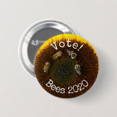Abstimmungs-Bienen! Button (Vorne & Hinten)