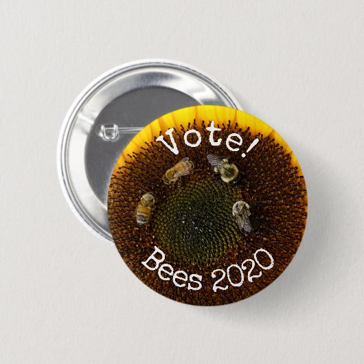 Abstimmungs-Bienen! Button (Vorne & Hinten)