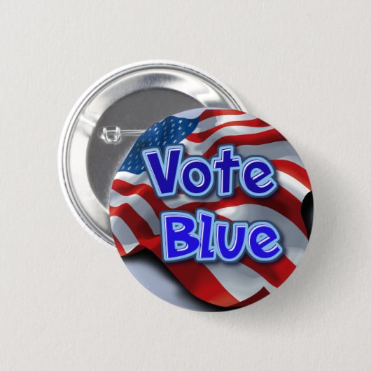 Abstimmungs-Blau Button (Vorne & Hinten)