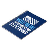 Abstimmungs-Blau-Halbzeit-Wahlen 2018 Demokrat Notizblock (Linke Seite)